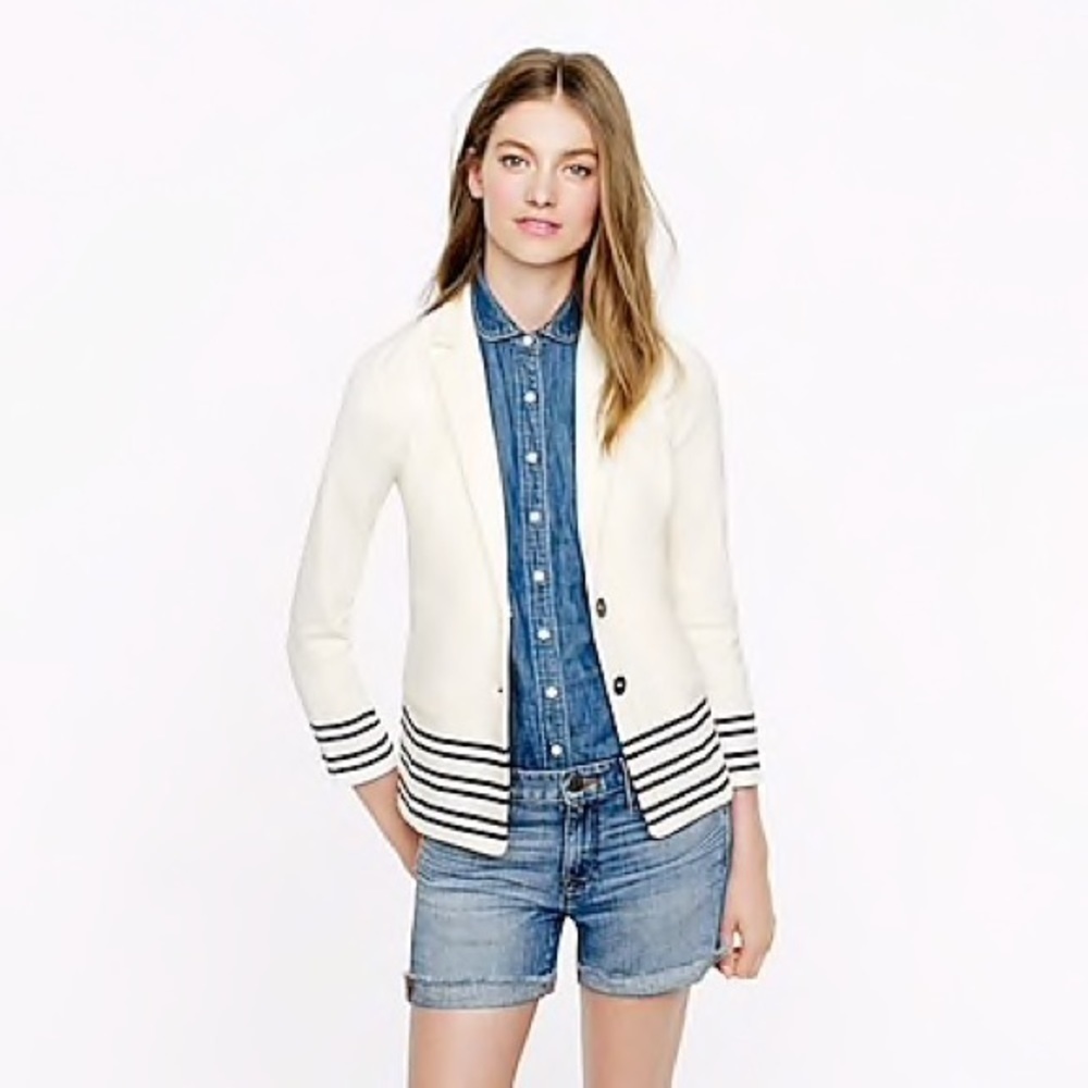 J. Crew Maritime Placed Striped Blazer Jacket S​​​​​​